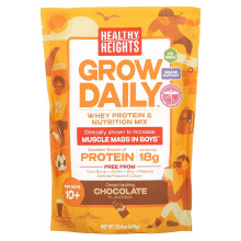 Healthy Heights, Grow Daily, Whey Proteïne & Voedingsmix, Voor Jongens 10+, Chocolate, 23.6 oz (670 g)