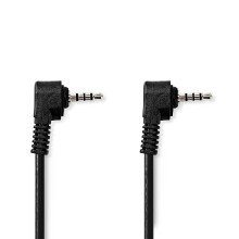 Audio-Video-Kabel | 3,5 mm Stecker | 3,5 mm Stecker | Vernickelt | 2,00m | Rund | PVC | Schwarz