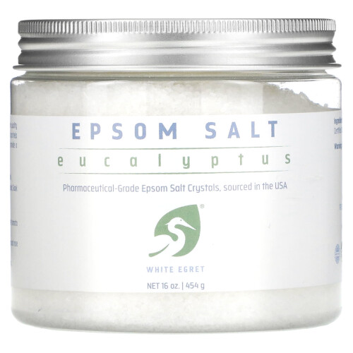 White Egret Personal Care, Σόδα Εψόμ, Εύκάλυπτος, 16 oz (454 g)