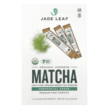 Jade Leaf Matcha, Matcha Japonês Orgânico, 7 Pacotes, 0,04 oz (1 g) Cada