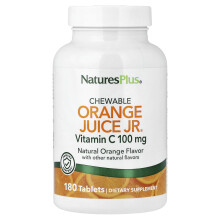 NaturesPlus, Smakbara Apelsinsaft Jr, Vitamin C, Naturlig Apelsin, 180 Tabletter