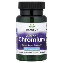 Swanson, Albion Chrom, 200 mcg, 180 Kapseln