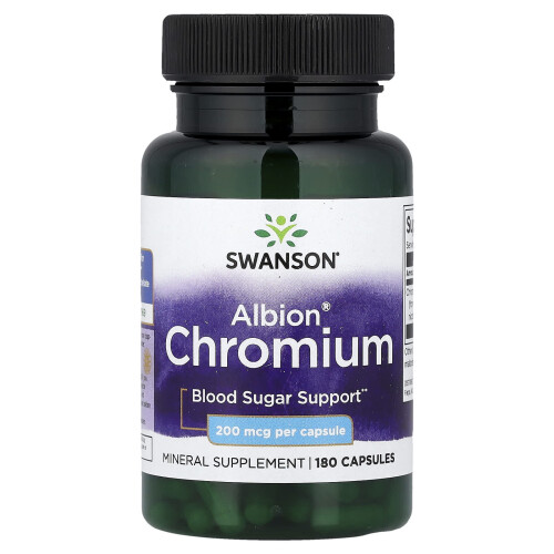 Swanson, Albion Chrom, 200 mcg, 180 Kapseln