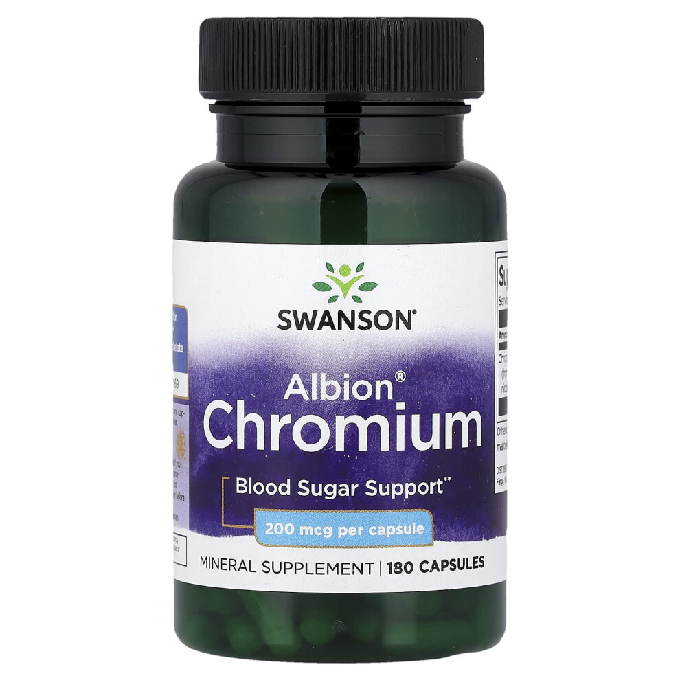 Swanson Albion Chelated Chromium, 200Mcg - 180 Caps