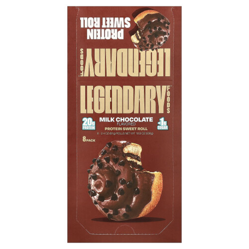 Legendary Foods, Πρωτεϊκού Σουβλάκι, Γάλακτος Τσόκλατι, 8 Πακέτα, 2.4 oz (67 g) Κάθε