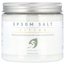 White Egret Personal Care, Epsom Zout, Citrus, 16 oz (454 g)