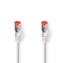 CAT6-Netzwerkkabel | RJ45-Stecker | RJ45-Stecker | S/FTP | 0,25m | Rund | LSZH | Weiß | Etikett