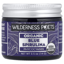 Wilderness Poets, Espirulina Azul Orgánica Ficocianina, 0.5 oz (14 g)