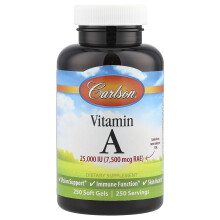 Carlson, Vitamin A, 7 500 mcg RAE (25 000 IU), 250 Mykta Gel