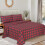 100% Cotton Flannel Bed Sheet Set Queen 4-Piece 2