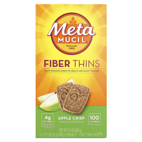 Metamucil, Φυτικό Θinner, Apple Crisp, 12 Πακέτα, 0.77 oz (22 g) Κάθε