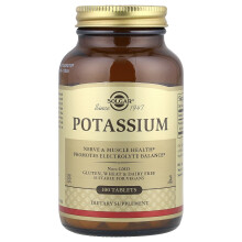 Solgar, Kalium, 100 Tablettia (99 mg per Tabletti)
