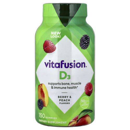 VitaFusion, Vitamin D3, Pfirsich & Beeren, 150 Gummies