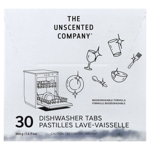 The Unscented Company, Afwasmiddel Tablets, 30 Tablets, 12.7 oz (360 g)