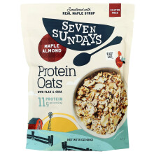 Seven Sundays, Proteiini Oatit Flax & Chia, Mänty Maku, 16 oz (454 g)