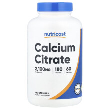 Nutricost, Calcium-Zitrat, 180 Kapseln (700 mg pro Kapsel)