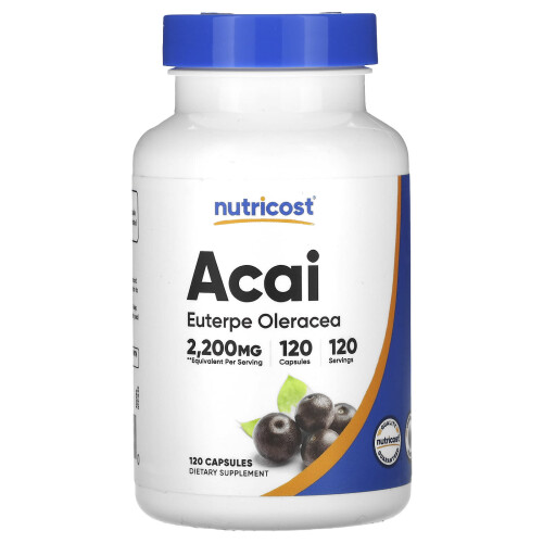 Nutricost, Acai, 2 200 mg, 120 kapslar