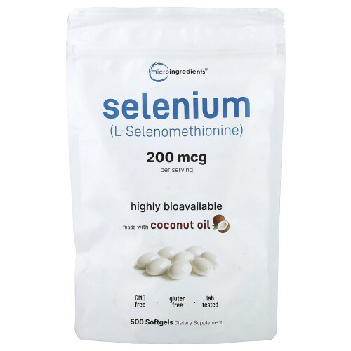 Micro Ingredients, Selenium, 200 mcg, 500 Softgels