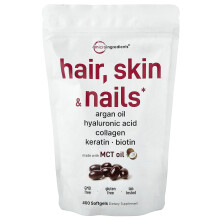Micro Ingredients, Hair, Skin, Nails, 400 Softgels