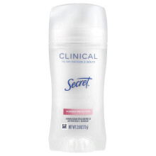 Secret, Klinisch+ Sterke Antiperspirant/Deodorant,  Onzichtbare Vaste Stof, Poeder Bescherming, 2.6 oz (73 g)