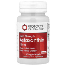 Protocol for Life Balance, Astaxantina, 12 mg, 60 Gelatinas Blandas de Vegetal