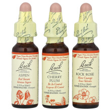 Bach, Pôvodné Kvietok Léčivky, Bravúra Kit, Strach Nie viac, 3 Pipet, 0,35 fl oz (10 ml) Každá