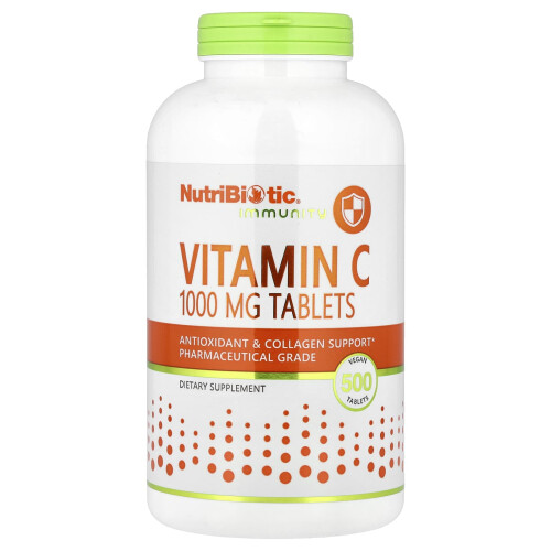 NutriBiotic, Ανοσοσύστημα, Βιταμίνη C, 1,000 mg, 500 Βιολογικά Φιαλίδια