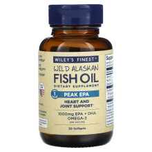 Wiley's Finest, Vild Alaskansk Fiskolie, Peak EPA, 30 Softgels