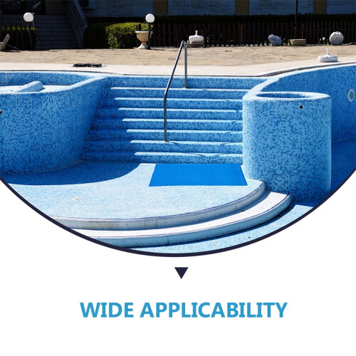 Protector de suelo para piscina elevada, color azul. 1