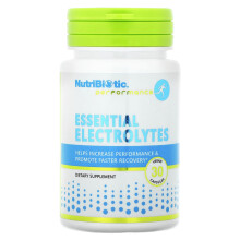 NutriBiotic, Leistung, essentielle Elektrolyte, 30 vegane Kapseln