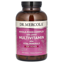 Dr. Mercola, Vollkornkomplex mit hinzugefügtem Multivitamin plus Vitalmineralien, Für Frauen, 240 Tabletten