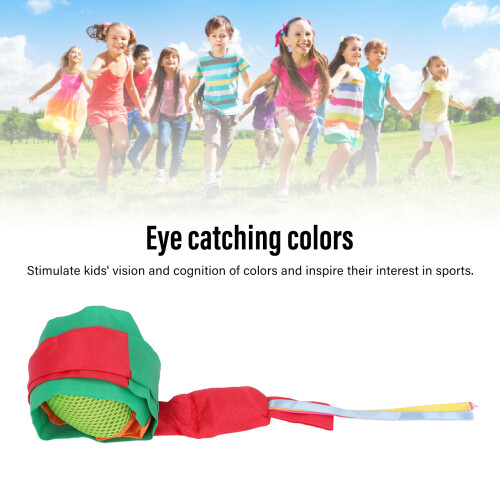 Balle de queue Colorée Catch Tail de 20 cm en polyester, jouet sensoriel pour enfants 2