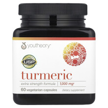 Youtheory, Turmeric, Extra Sterke Formule, 1.000 mg, 60 Vegetarische Capsules (500 mg per Capsule)