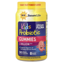Renew Life, Děti Tummy Gummy, Prebiotika a Probiotika, Fruktovka, 30 Gummych