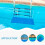 Protector de suelo para piscina elevada, color azul. 6