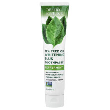 Desert Essence, Teebaumöl-Weißendes Plus-Zahnpasta, Pfefferminz, 6,25 oz (176 g)