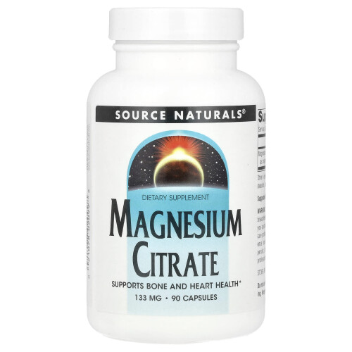 Source Naturals, Σιτράτη Μαγνησίου , 133 mg , 90 Φιάλες