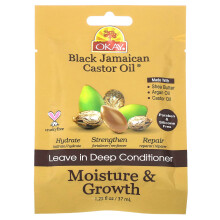 Okay Pure Naturals, Czarny Jamajski Olej Kastorowy, Pozostawiający w Włosach Deep Conditioner, 1,25 fl oz (37 ml)