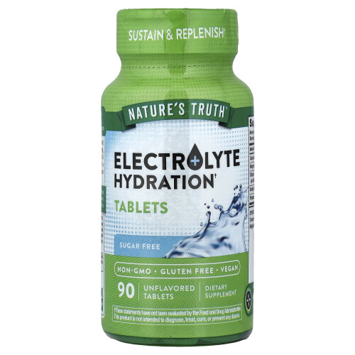 Nature's Truth, Hidratação de Eletrólitos, Sem Sabor, 90 Comprimidos