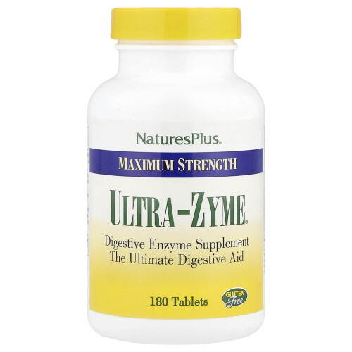 NaturesPlus, Ultra-Zyme, Maksimal Styrke, 180 Tabletter