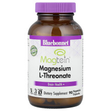 Bluebonnet Nutrition, Magtein Magnesium L-Threonate, 90 Capsule Vegetali (48 mg per Capsula)