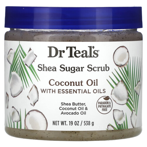 Dr. Teal's, Σέι Σούγκαρ Σκραμπ, Κωκός Λιωμένο Νιτρικό, 19 oz (538 g)