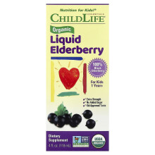ChildLife Essentials, Ekologisk Flytande Elderbär, 1 År+, 4 fl oz (118 ml)