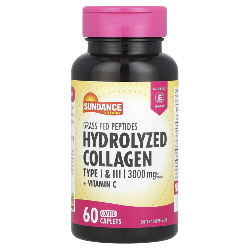 Sundance Vitamins, Υδρολυμένο Κολάτζην Τύπου I & III + Βιταμίνη C, 60 Κομψά Φιάλιες