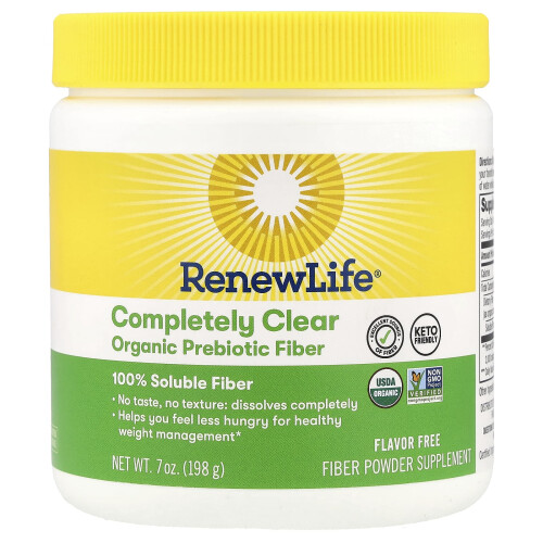 Renew Life Ρενέου Λάιφ, Completely Clear Organic Prebiotic Fiber, 7 oz (198 g)