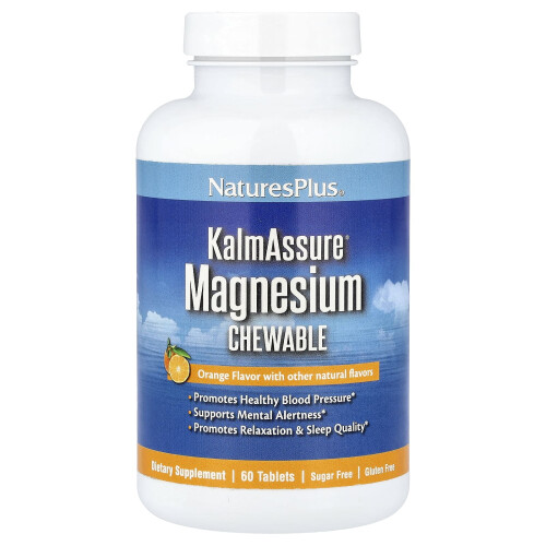 NaturesPlus, ΚαλμAssure Μαγνήσιο Γευστικό, Πορτοκαλί, 60 Tablets