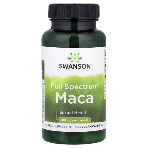 Swanson, Maca de Espectro Completo, 500 mg, 100 Cápsulas