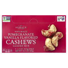 Sahale Snacks, Glazed Mix, természetesen pomegranát és vanília ízesített dió, 9 csomag, 1,5 oz (42,5 g) mindegyik