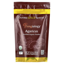 California Gold Nutrition, Fungiology, Certyfikowany Organiczny Agaricus Mąka, 4,2 oz (120 g)