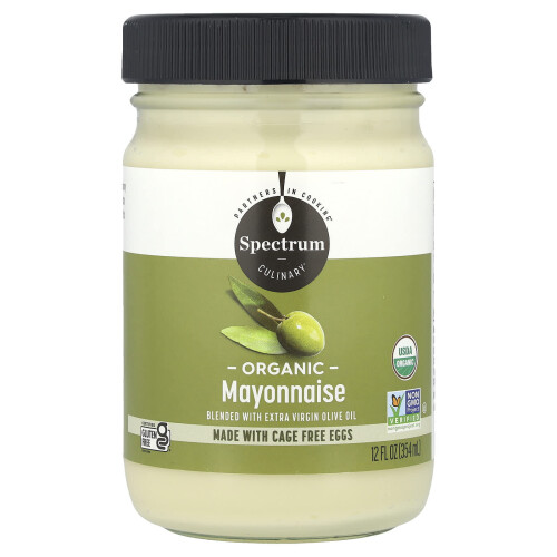Spectrum Culinary, Οργανική Μαγιονέζα με Extra Virgin Ελαιόλαδο, 12 fl oz (354 ml)
